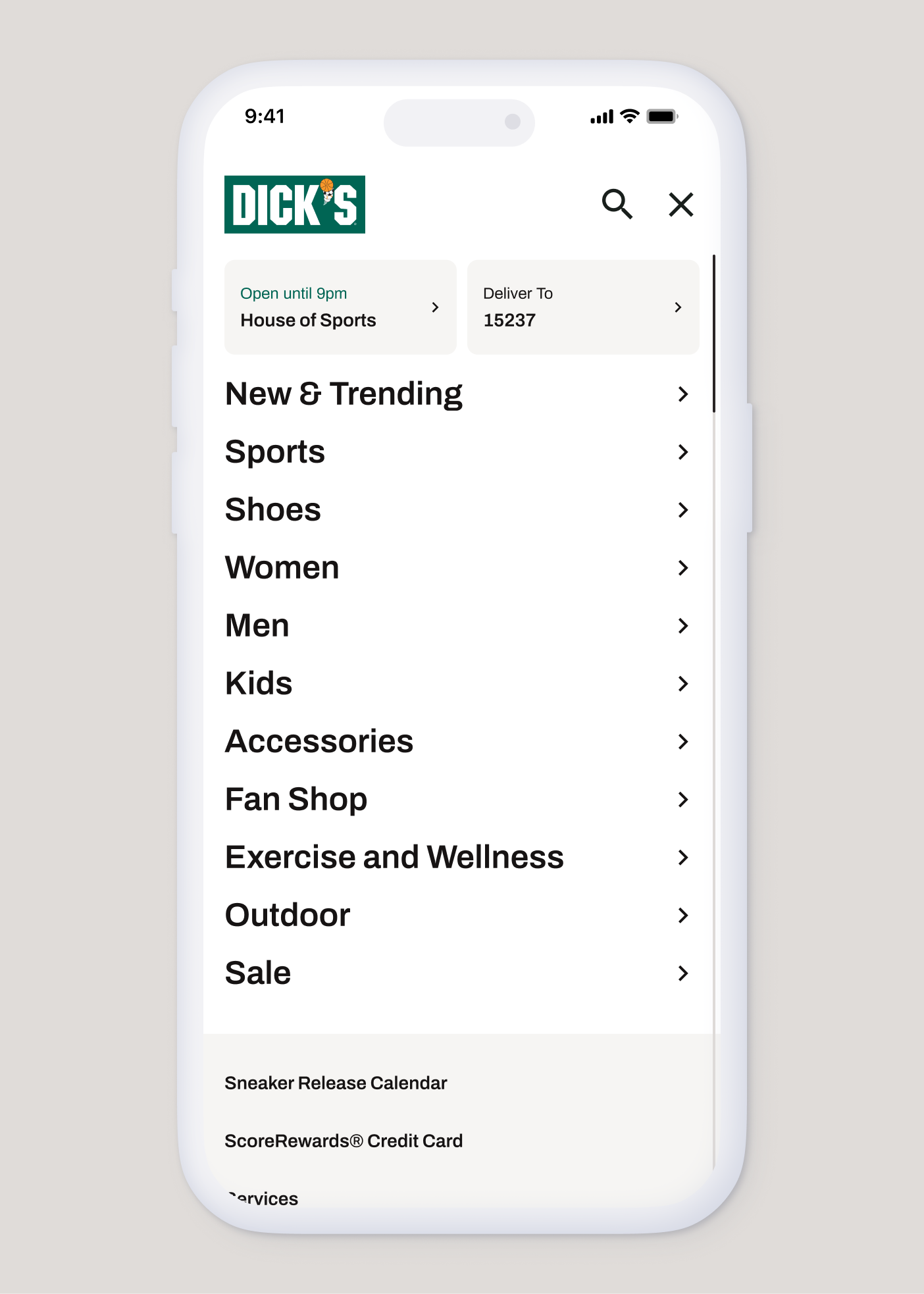 Mobile Navigation Redesign v.1