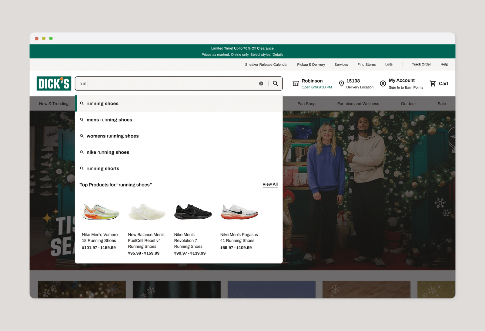 Search Experience Desktop v.1