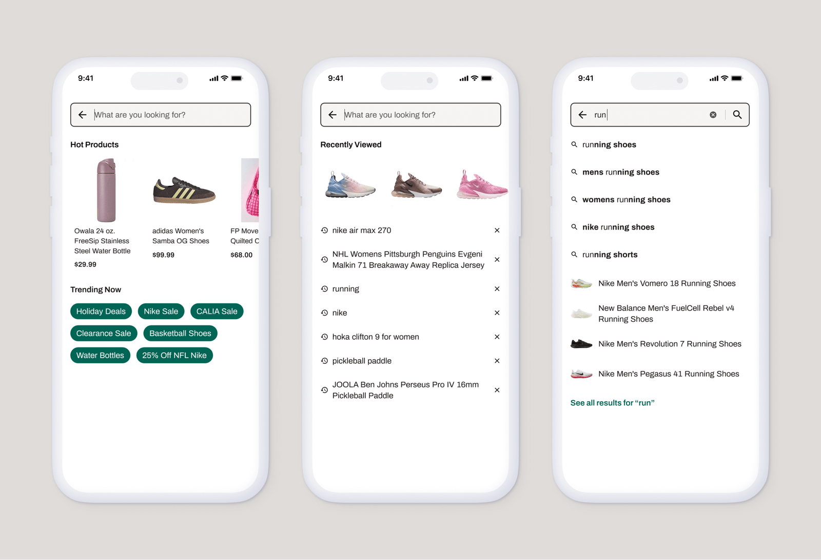 Search Experience Mobile v.1